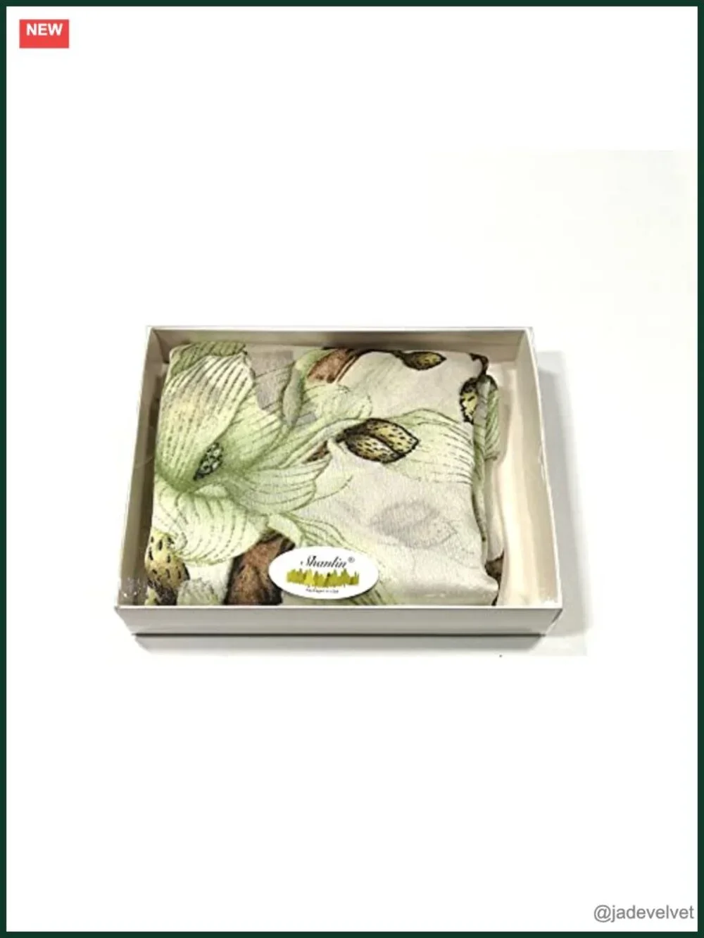Silk Feel Large Long Floral Fashion Scarf in Gift Box